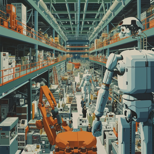 Humanoid Assembly Factory Hiroshi Nagai Aesthetic