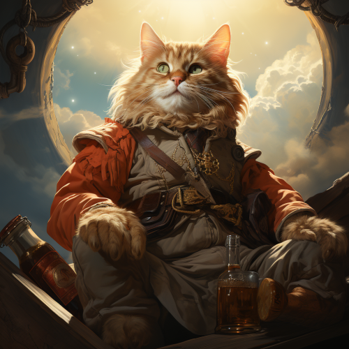 Cosmic Feline with Real Fur