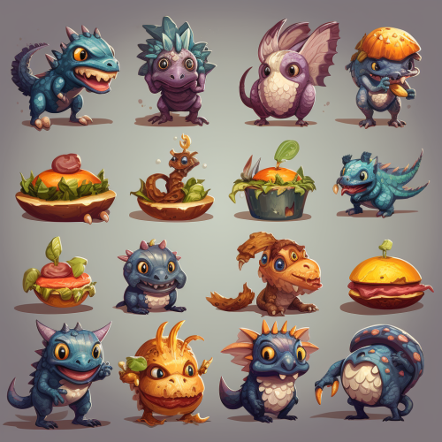 Cute hungry animal sprite for web game Cute hungry animal sprite for web game
