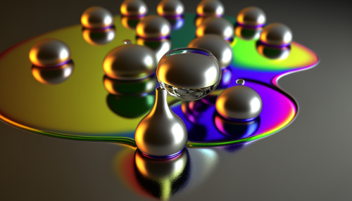 Hyaluronic Acid Drops on Silver Surface