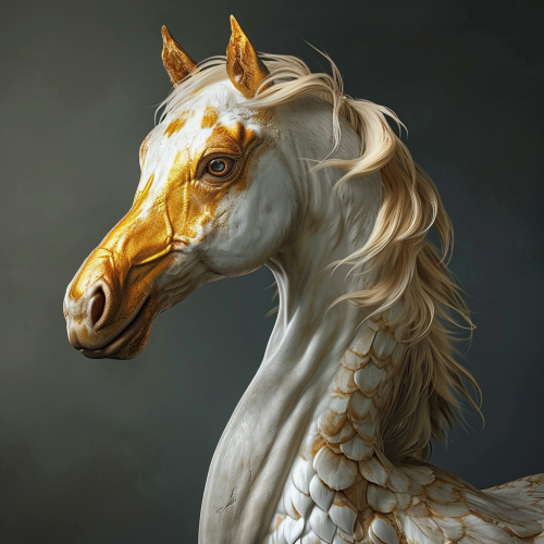 Hybrid Animal with Duck Head and Horse Body