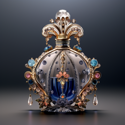 Beautifully crafted perfume bottle with exquisite details