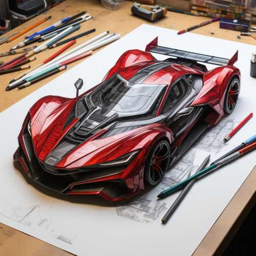 Hypercar concept art drawing Hypercar concept art drawing