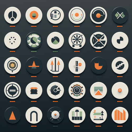 Variety of Minimalistic Interactive Icons