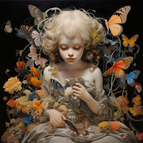 Happy person walking in nature