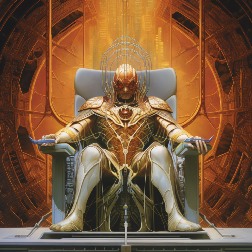 Immortal Autarch Emperor on High-Tech Throne