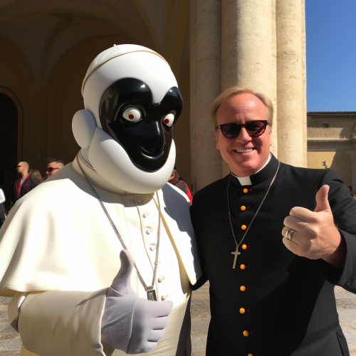 Incredibles Director Brad Bird with Pope