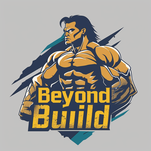 Indian bodybuilder vintage logo design