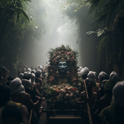 Traditional funeral ceremony in Indonesia