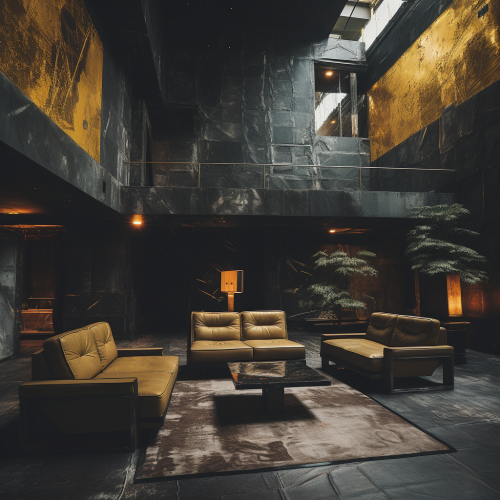 Beautiful industrial luxury apartment interior