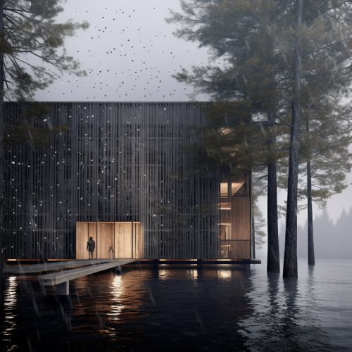 Timber architecture amidst beautiful Norwegian nature