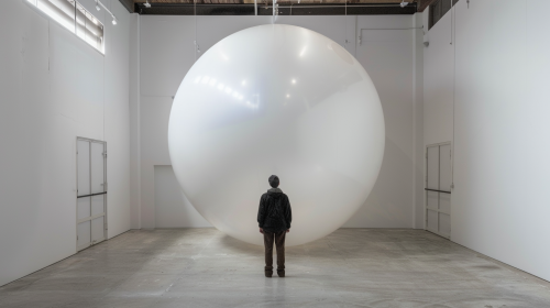 Inflatable sphere in NYC art exhibition