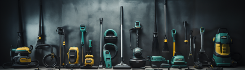 Cleaning tools and brushes in action