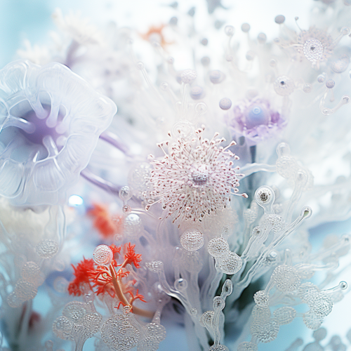 Detailed Insectoid Fusion Organism in Top View