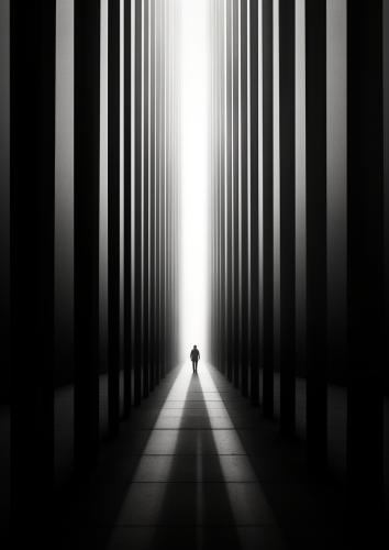 Simple black and white photo manipulation with bright inspiration