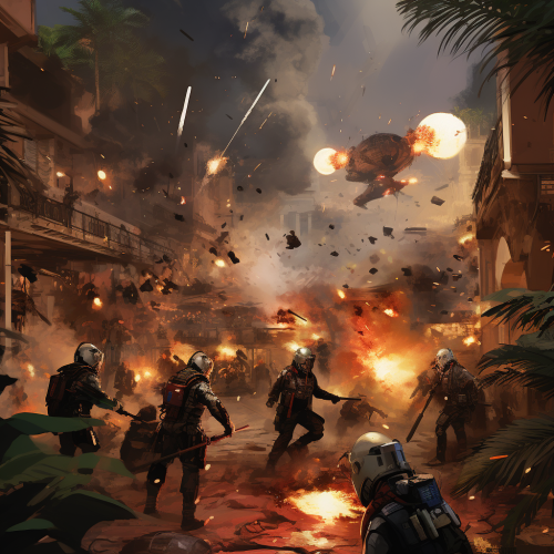 intense battle between rebel fighters and SDR forces