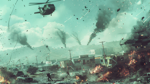 Tense GTA PUBG Battle Parachuting Tense GTA PUBG Battle Parachuting