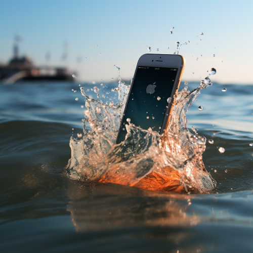 iPhone falling into the ocean