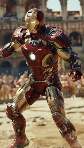 Ironman Gladiator Acrobatics Colosseum Display