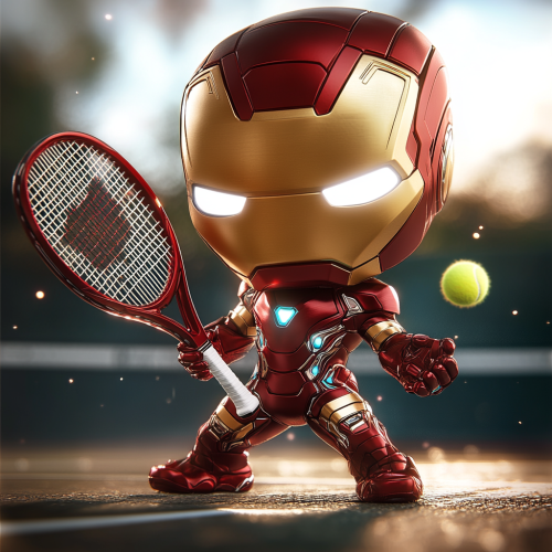 Chibi Iron Man Tennis Racket