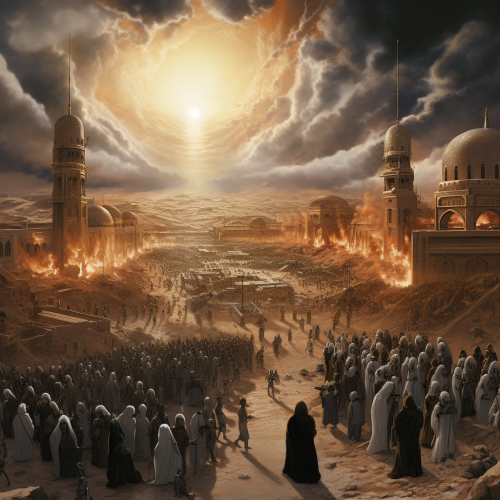 Islamic forces confronting Dajjal's followers bravely