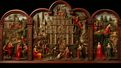 Italian medieval religious art painting