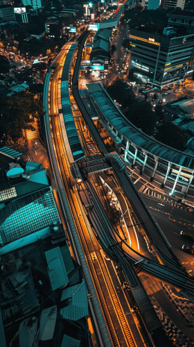 Jakarta metro station with geometric patterns