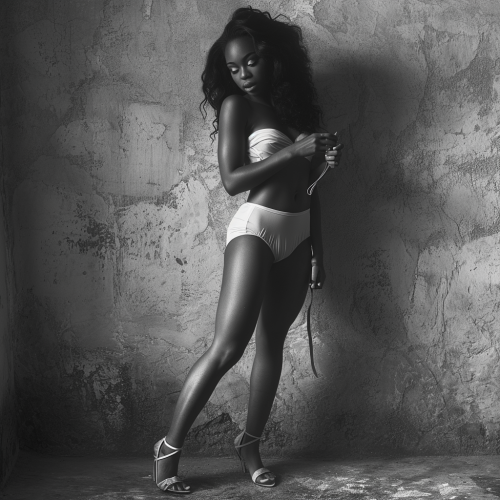 Jamaican woman holding love like weapon