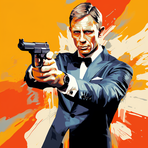 James Bond Daniel Craig Pop Art