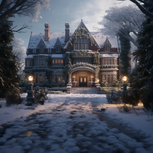Beautiful January Mansion Image