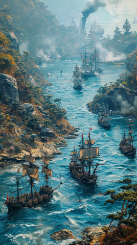 Historical Japanese Army Landing in Korea