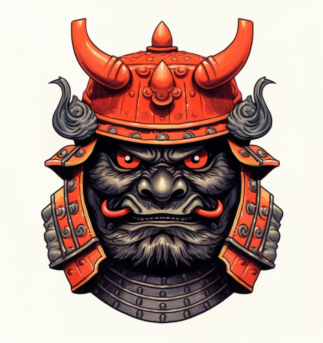 Whimsical Japanese Shogun Clipart