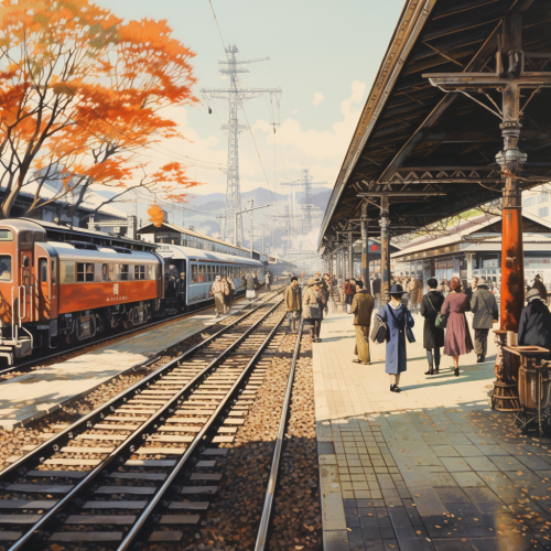 Showa era station in Japan