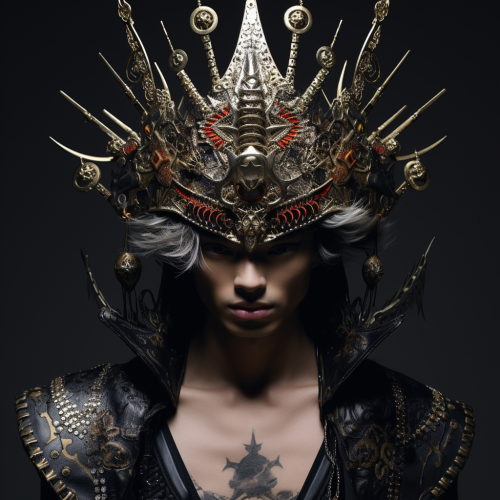 Japanese warrior crown design
