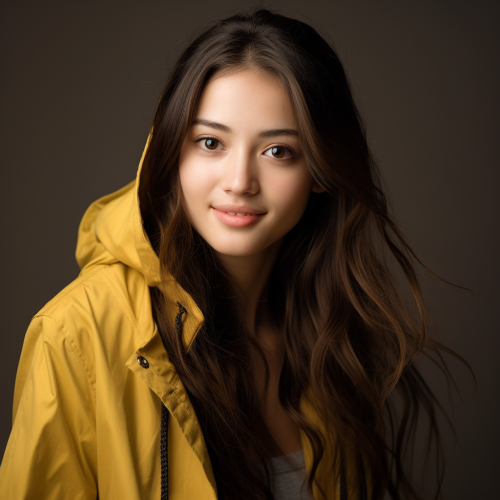 Japanese girl with a slender frame