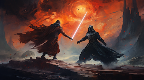 Intense Jedi vs Sith Battle on Baren Planet