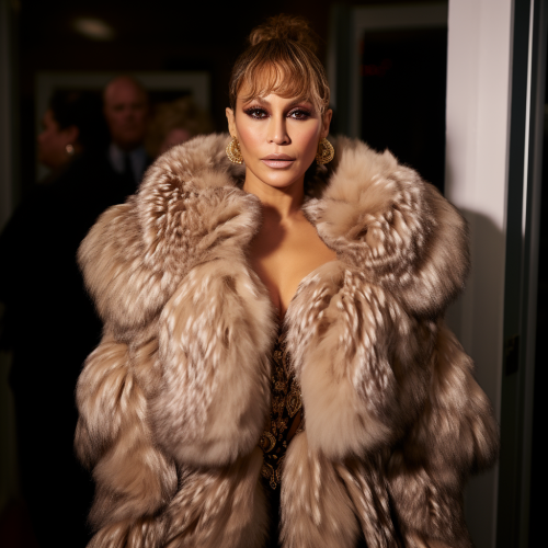 Jennifer Lopez in a fur coat Jennifer Lopez in a fur coat