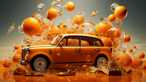 Orange car oil wallpaper
