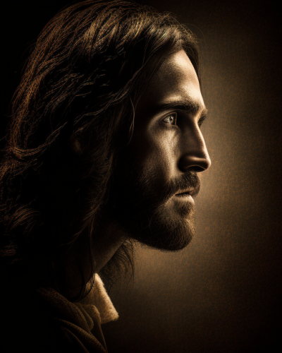 Cinematic portrait of Jesus Christ