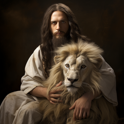 Jesus as Lion and Lamb together Jesus as Lion and Lamb together