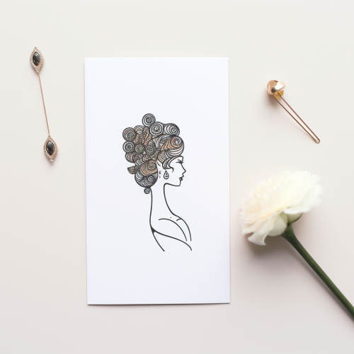 Minimalistic Jewelry Card for Earrings