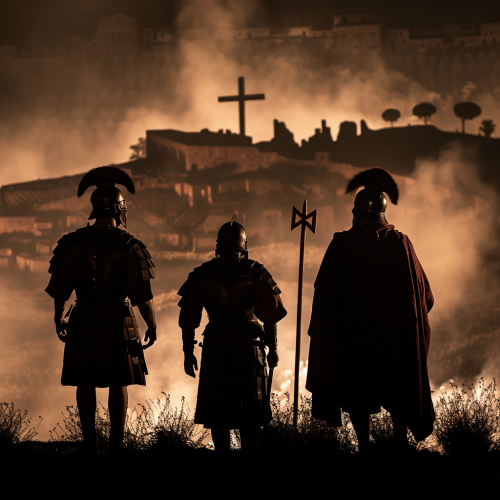 Silhouettes of Jewish Roman Centurion