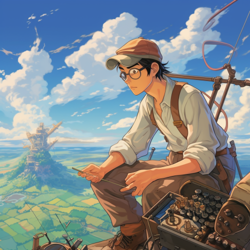 Jiro Hirokoshi working as IT developer Coding