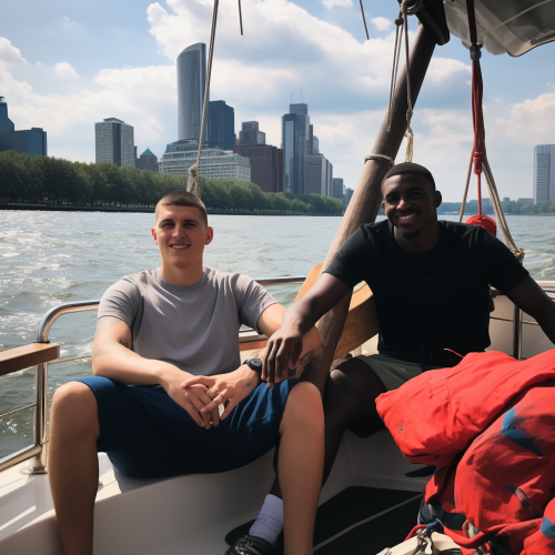 NBA Superstars on a Boat
