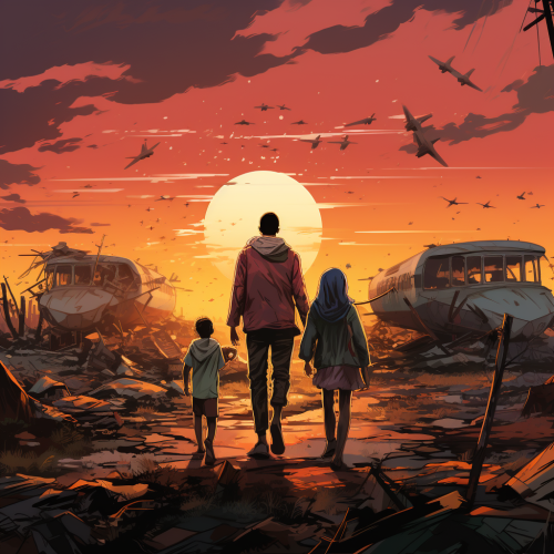 Refugees on a Journey to Safety