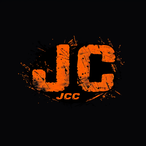 Judo Club Logo in Orange on Black Background