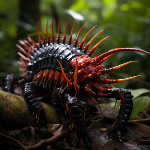 Jungle centipede in Southeast Asia