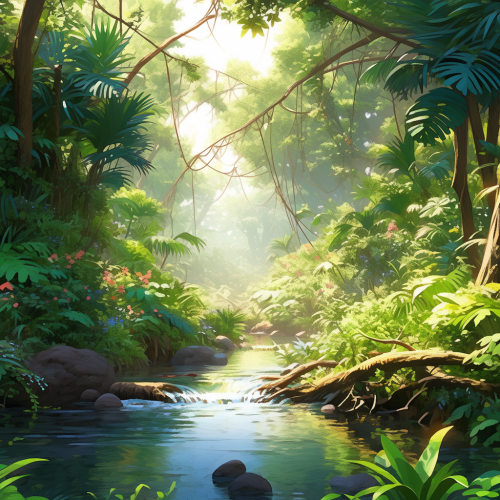 Stunning Jungle Stream Sky Art Stunning Jungle Stream Sky Art