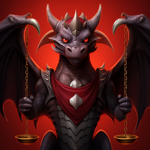 Cartoon Justice Dragon Image