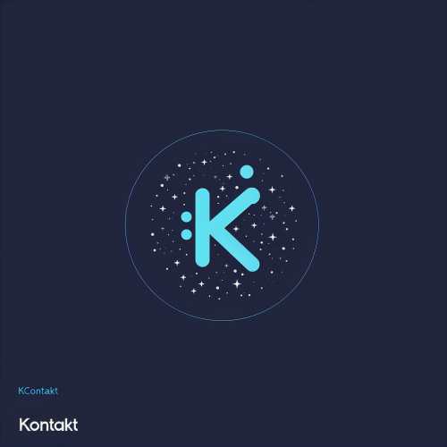 Minimalistic KContakt logo design for astrophotography